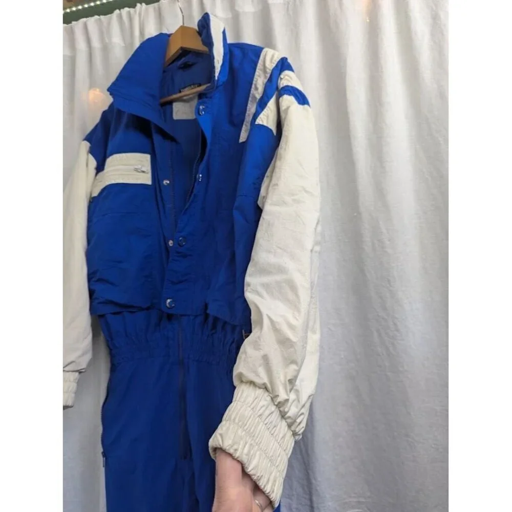 White Stag Thinsulate Men's Small vintage ski suit, blue and white, winter ski